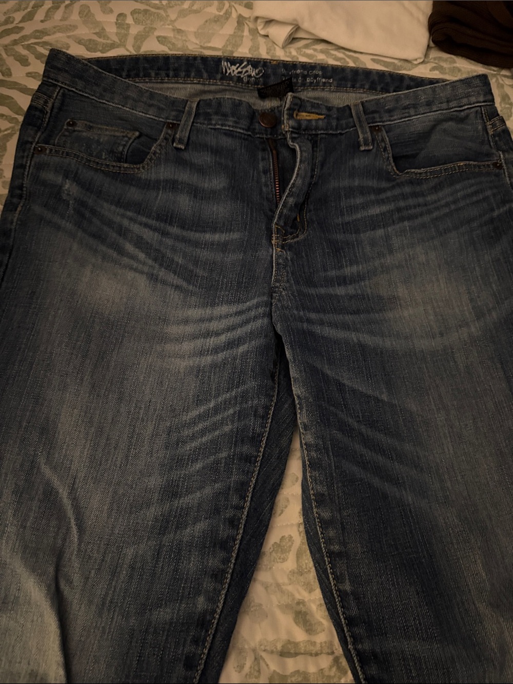 Mossimo Supply Co. Washed Blue Ankle Jeans